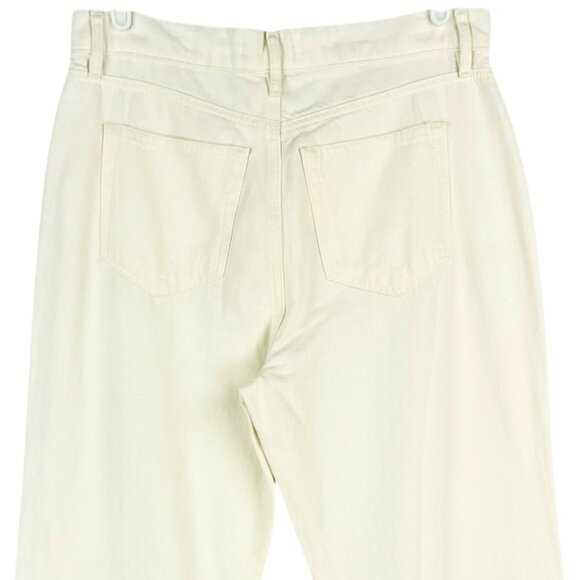 Loft Women's The Relaxed Straight Leg Cream Jeans 27/4 High Rise Cotton NWOT - Picture 4 of 13